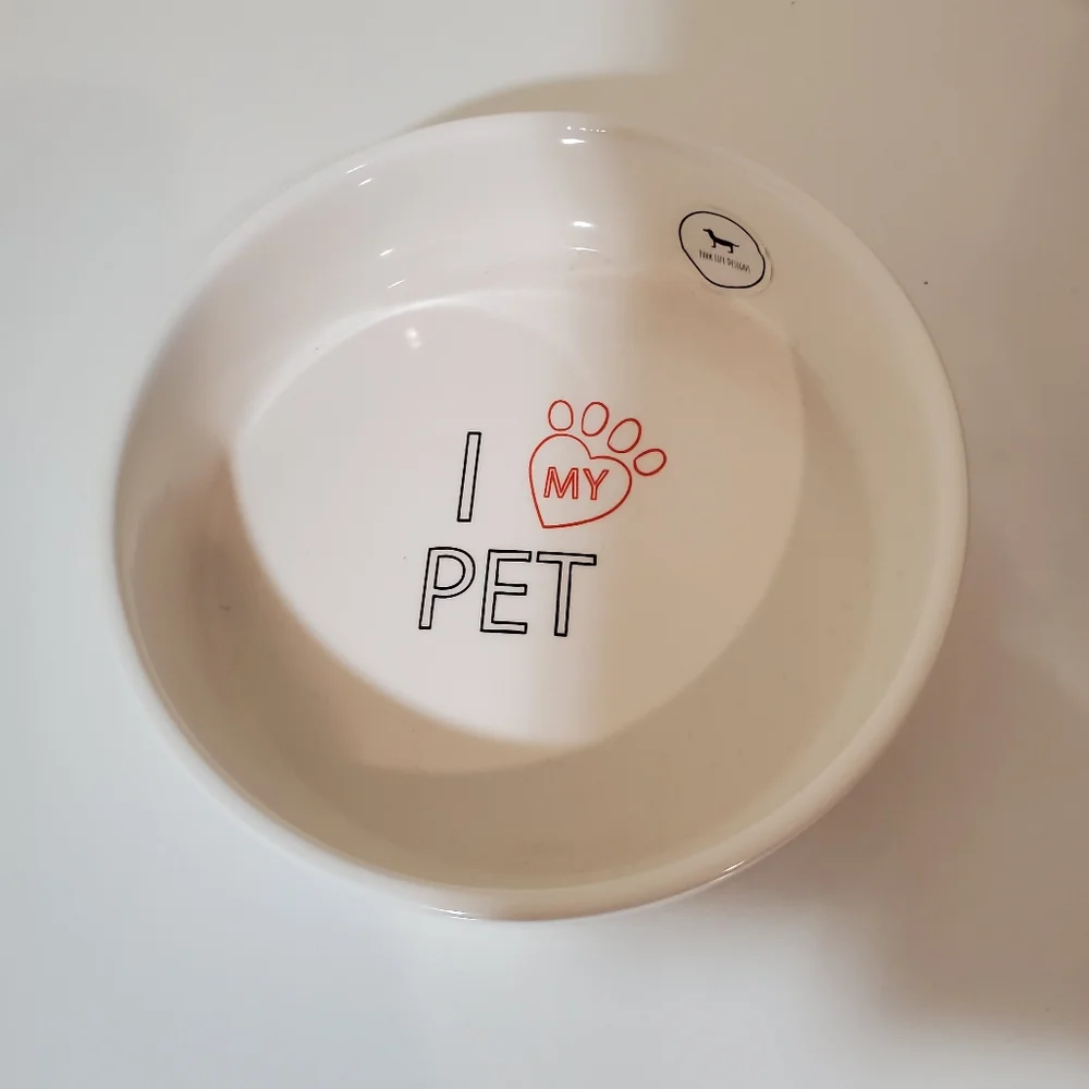 Park Life Design White Retro Eat Up Pet Bowl